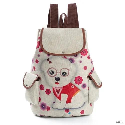 Miyahouse Canvas School Backpack