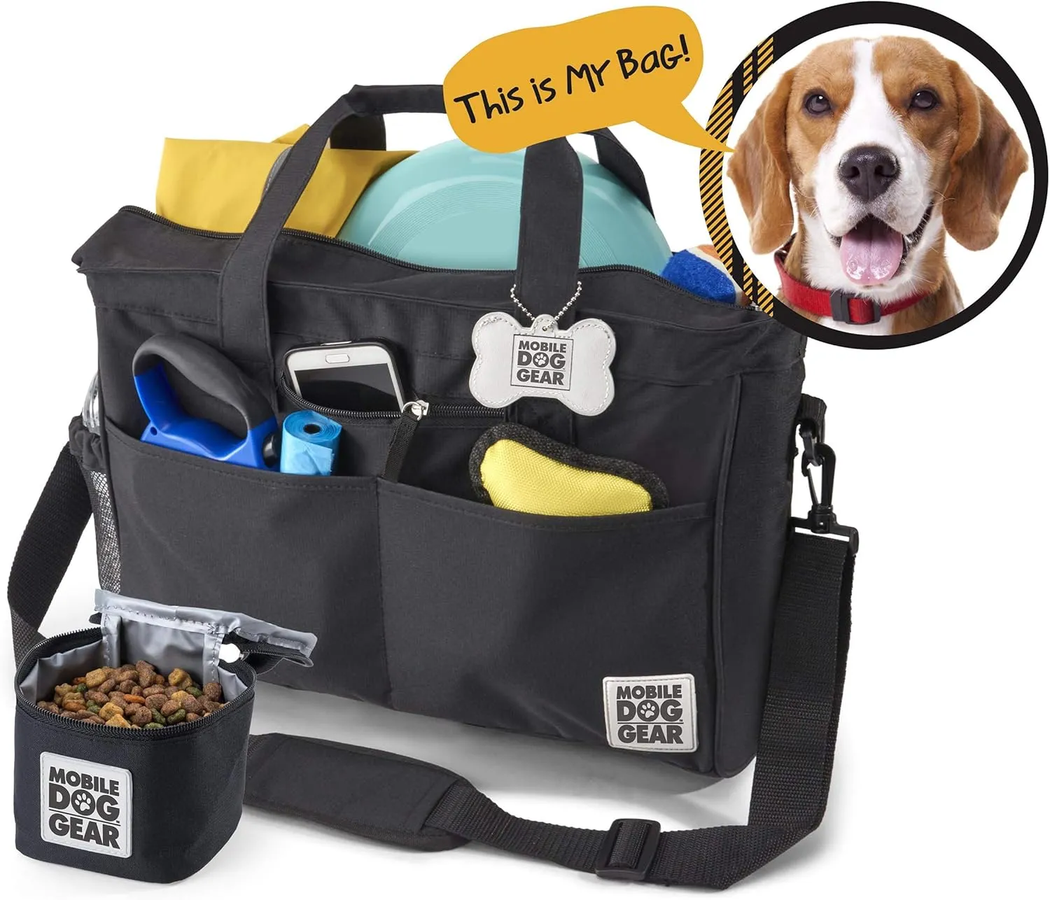 Mobile Dog Gear, Day Away Tote Bag, Black, One Size, Meets Airline Requirements
