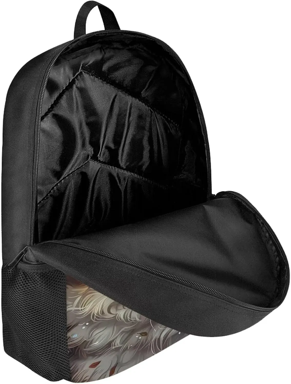 Modysero 17 Inch Funny Backpack for Girls Boys Cat School Bags with Smooth Zipper Large Capacity Lightweight Student Bookbag with Pockets