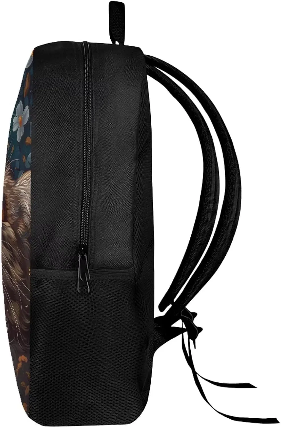 Modysero 17 Inch Funny Backpack for Girls Boys Cat School Bags with Smooth Zipper Large Capacity Lightweight Student Bookbag with Pockets