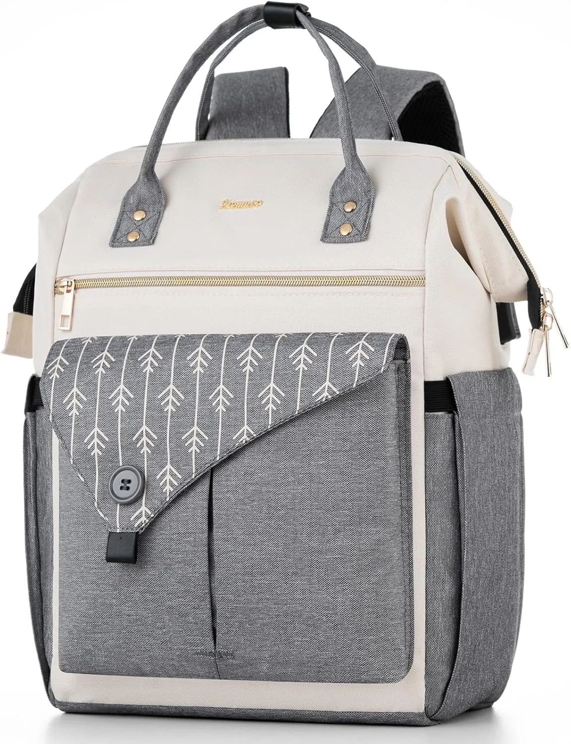 MOMUVO Laptop Backpack for Women 15.6 Inch Laptop Bag with USB Port, Student Bookbag Water Resistant Backpacks Teacher Nurse Stylish Travel Bags Purse for School College, Work
