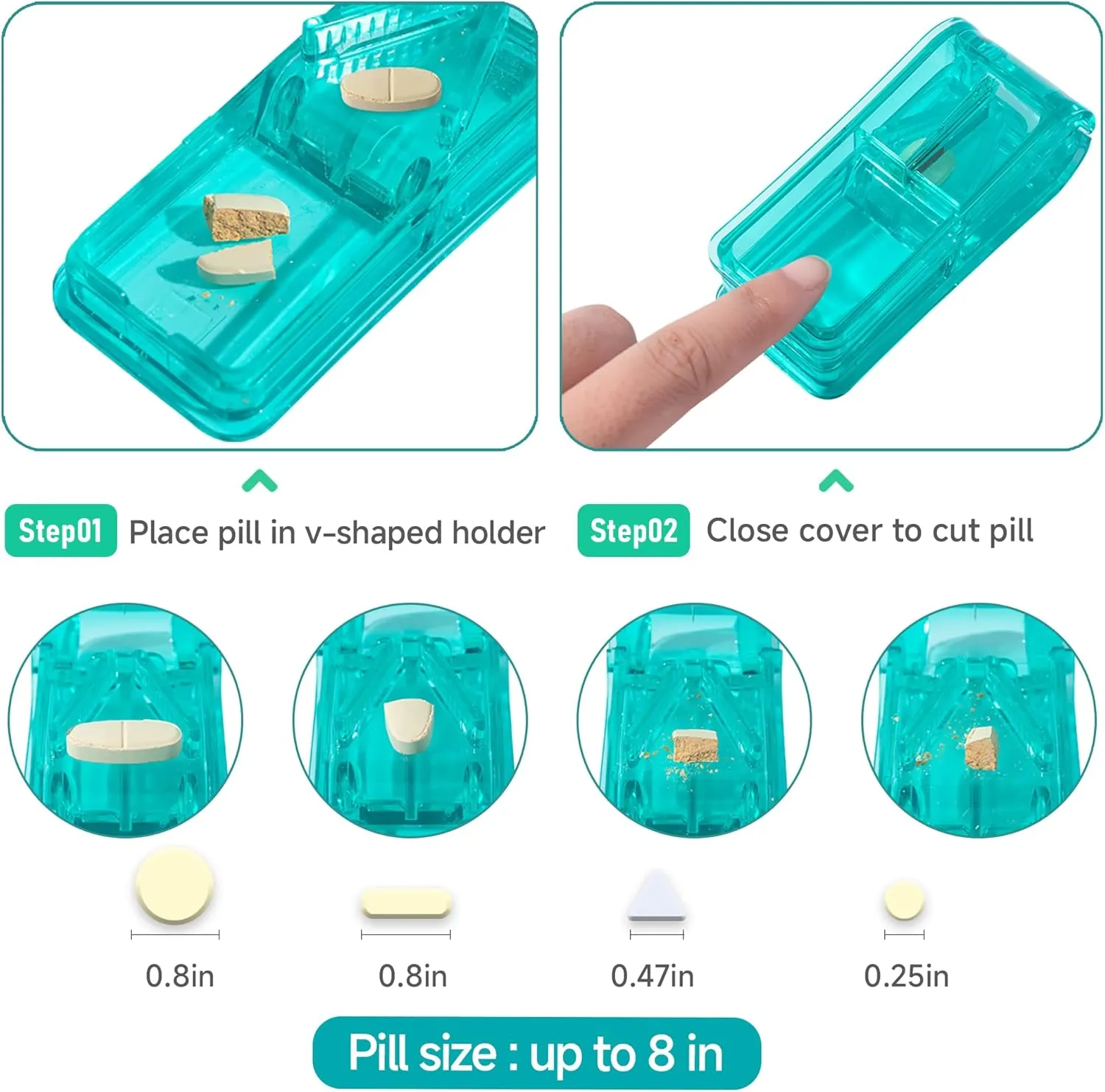 Monthly Pill Organizer 3 Times a Day–Portable Pill Box with Weekly Travel Bag - Large Capacity 30-Day Pill Case with Pill Cutter & Labels for Easy Medication Management (White)