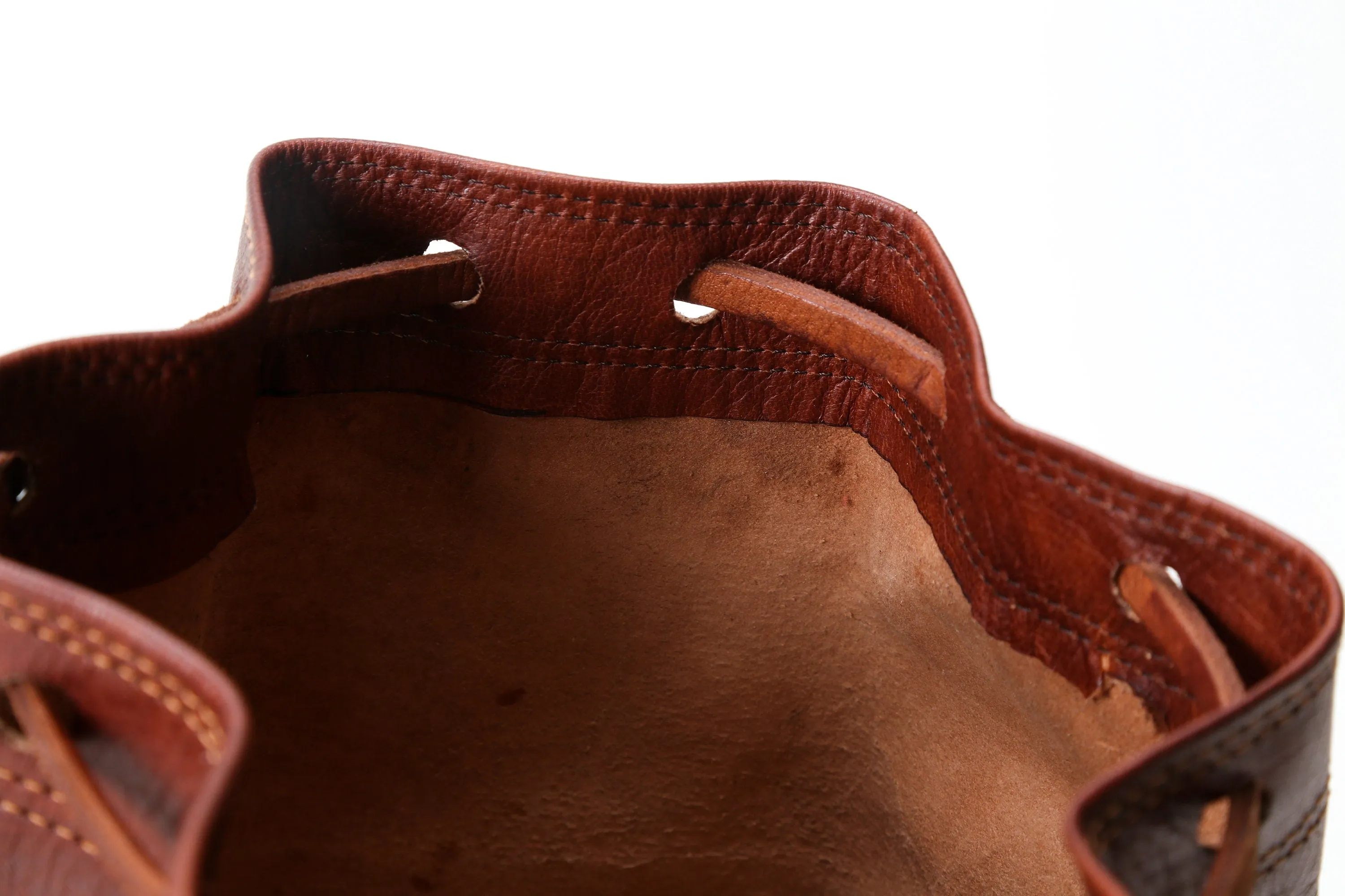 Moroccan Large Sized Mid Leather Backpack - 100% Premium Cowhide Leather