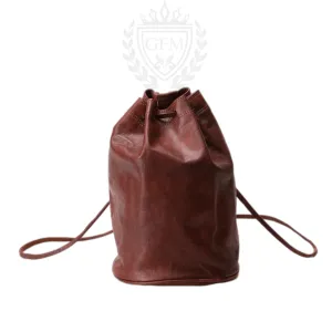 Moroccan Large Sized Mid Leather Backpack - 100% Premium Cowhide Leather