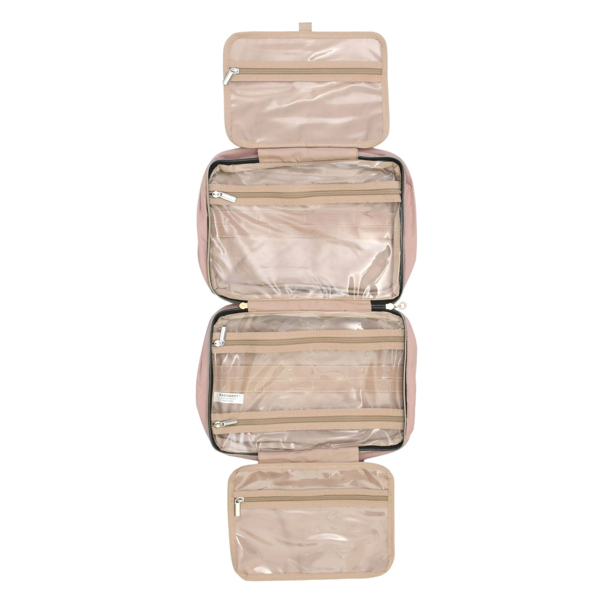 Mosafer Bag-smart Aurora Polyester Soft Pink Wash Bag, Size: 32X23X10.5cm