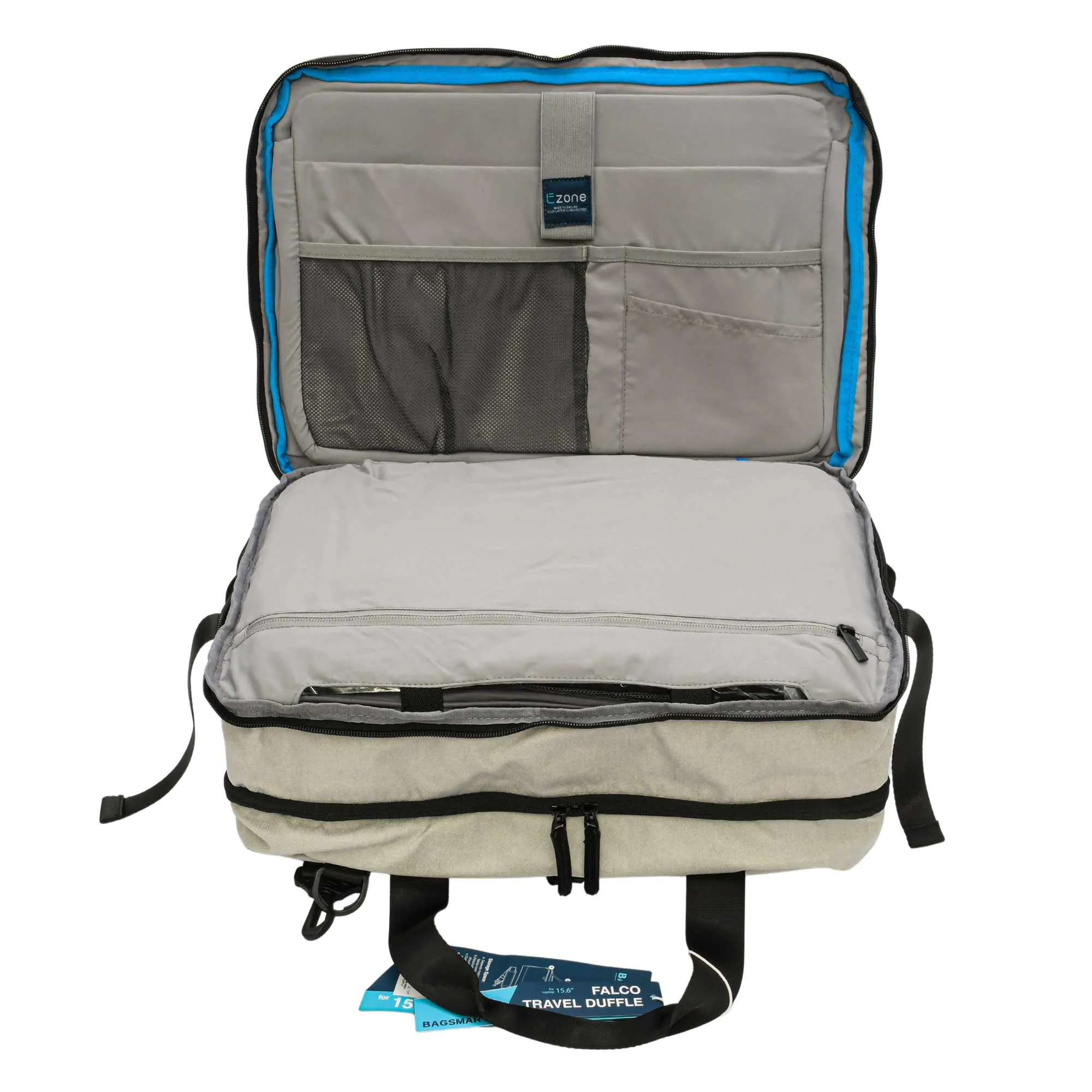 Mosafer Bag-smart Polyester Grey Falco Duffle, Size: 43.5X16.5X33cm
