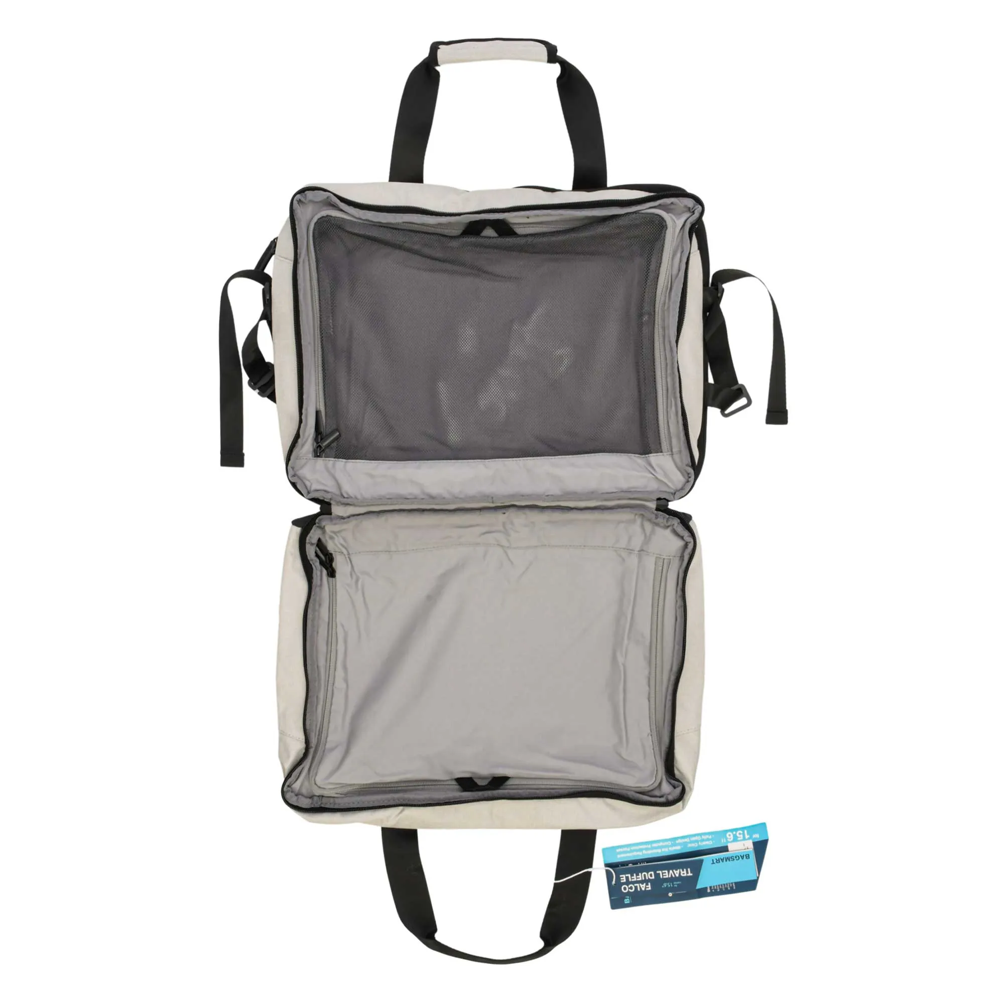 Mosafer Bag-smart Polyester Grey Falco Duffle, Size: 43.5X16.5X33cm