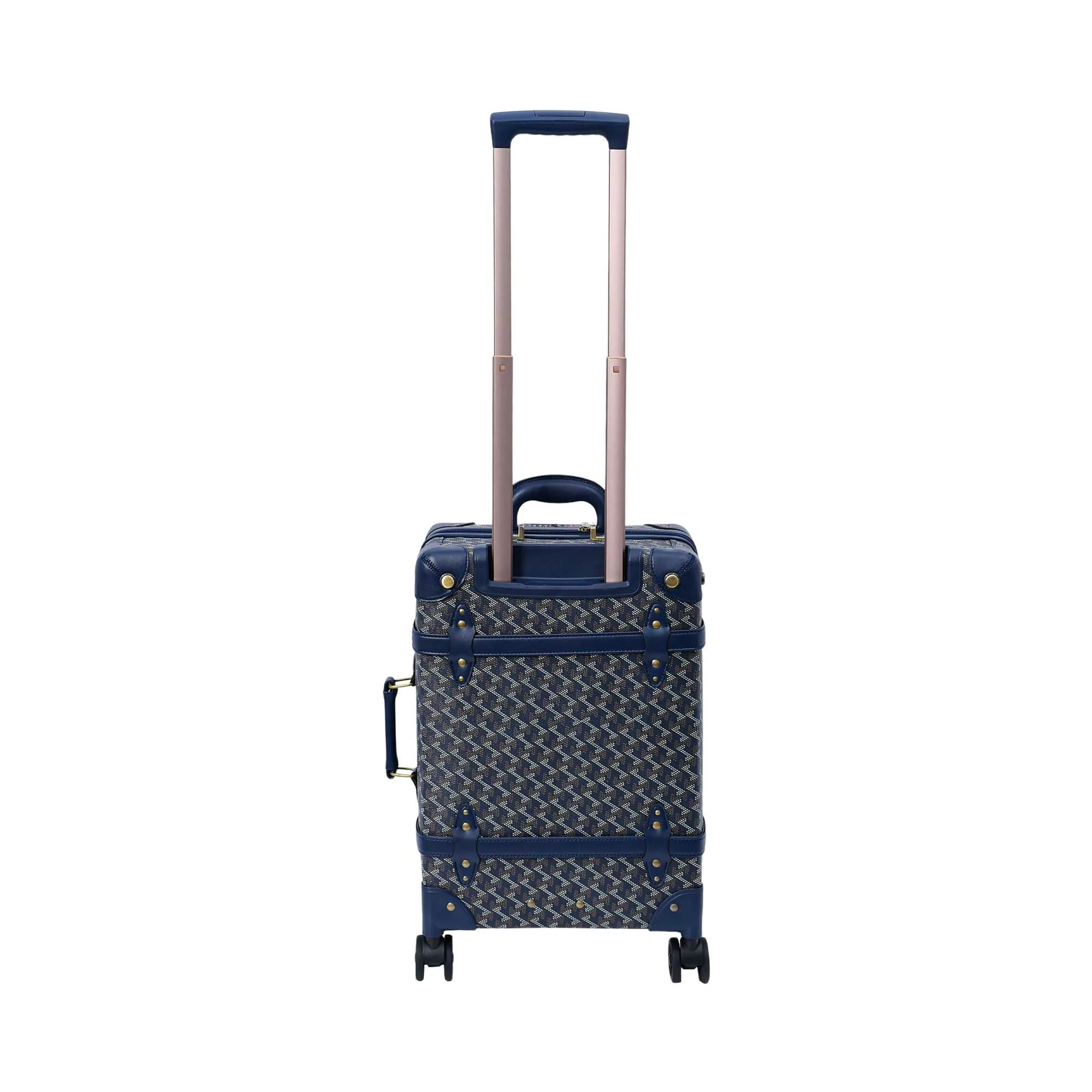 Mosafer Vintage Blue Small Checked Luggage