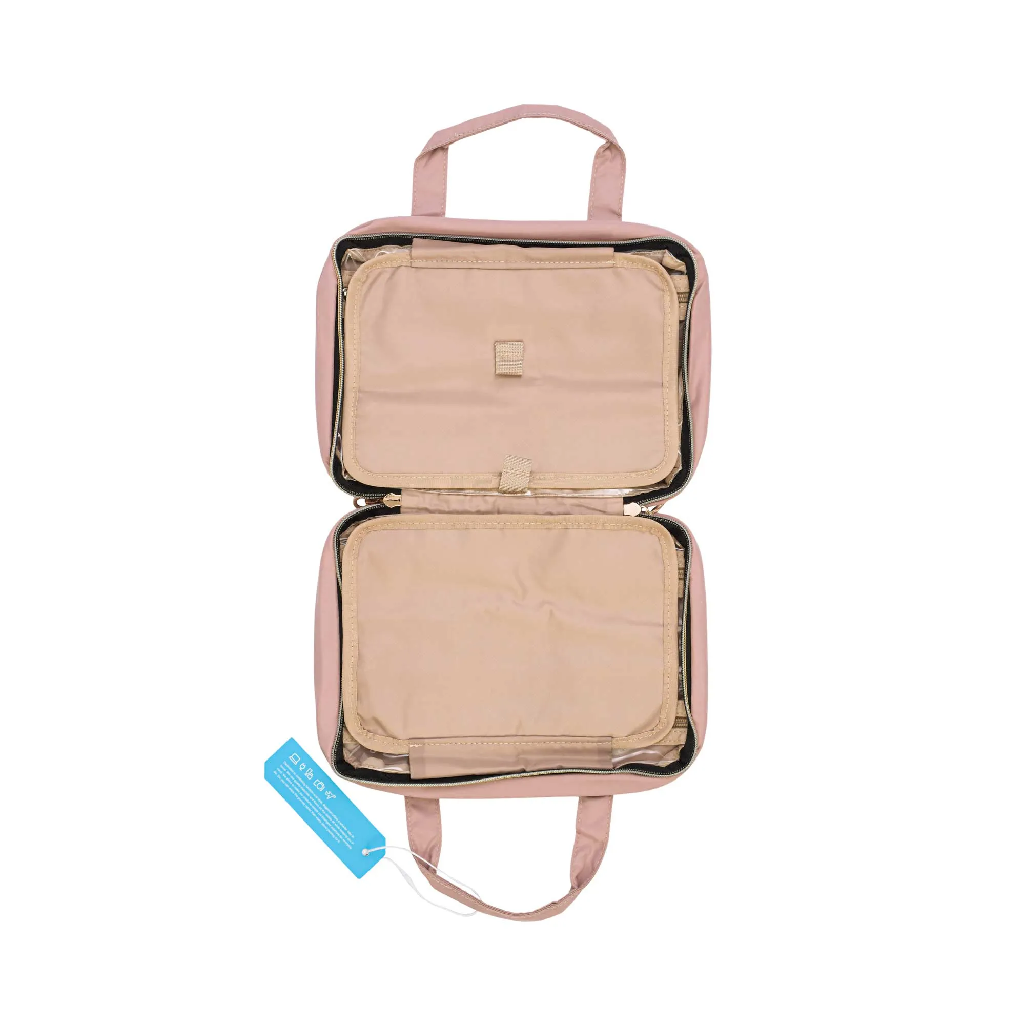 Mosafer Women's Aurora Polyester Pink Wash Bag, Size :  27X20X8cm