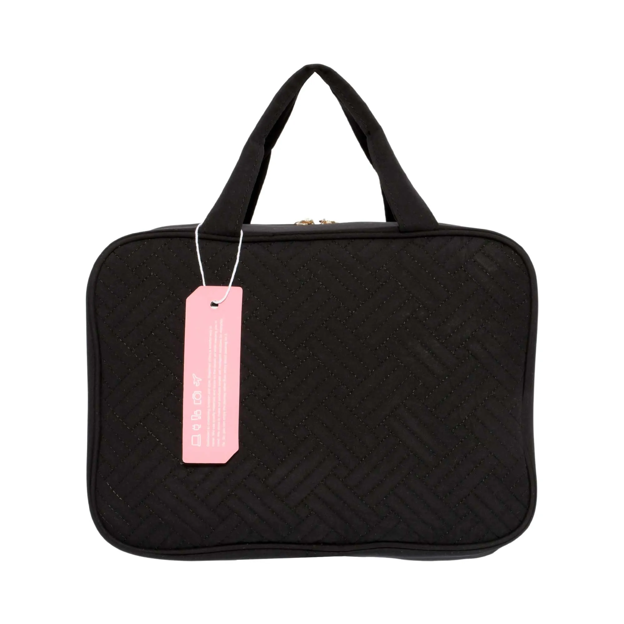 Mosafer Women's Polyester Black Travel Toiletry, Size : 28X8X19cm