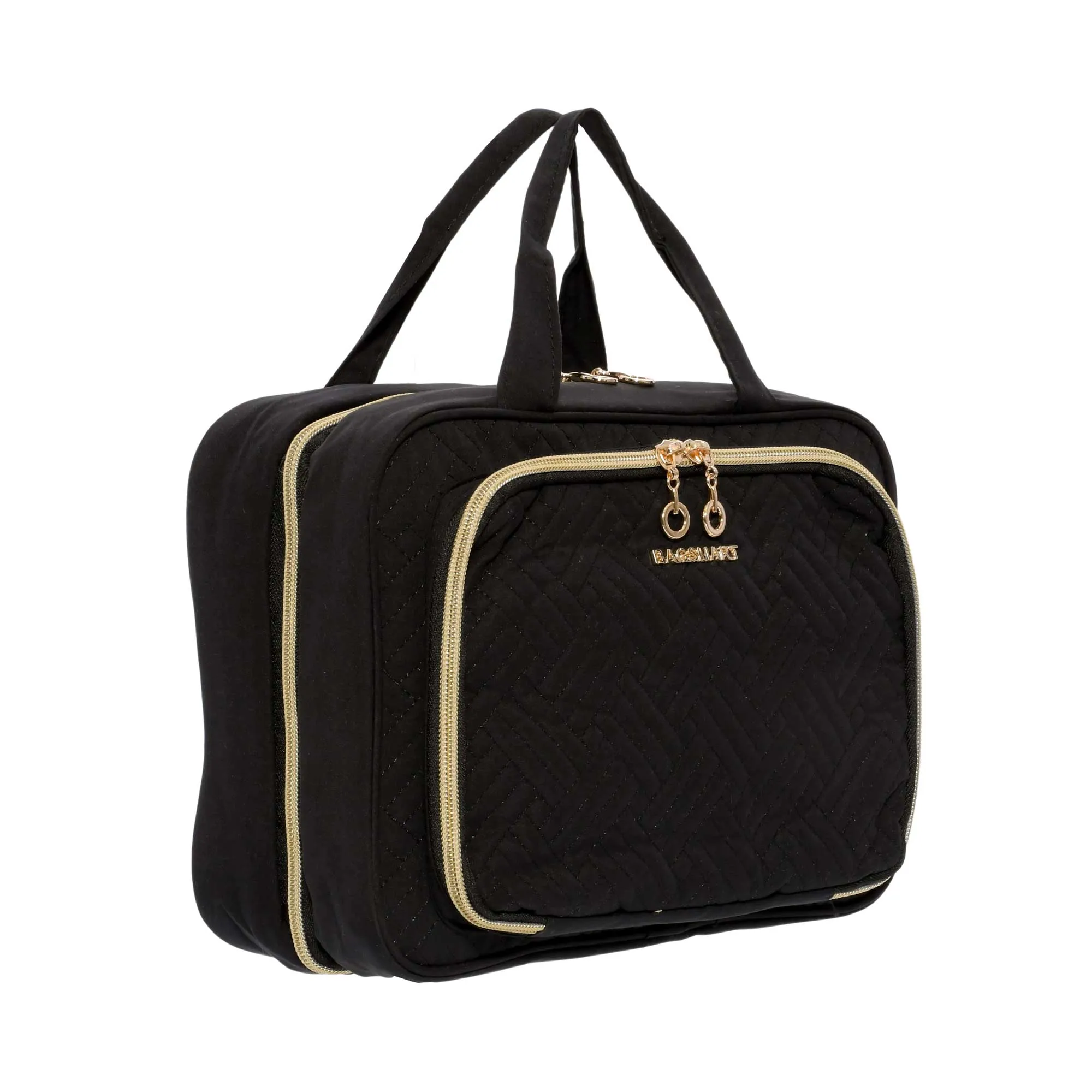 Mosafer Women's Polyester Black Travel Toiletry, Size : 28X8X19cm