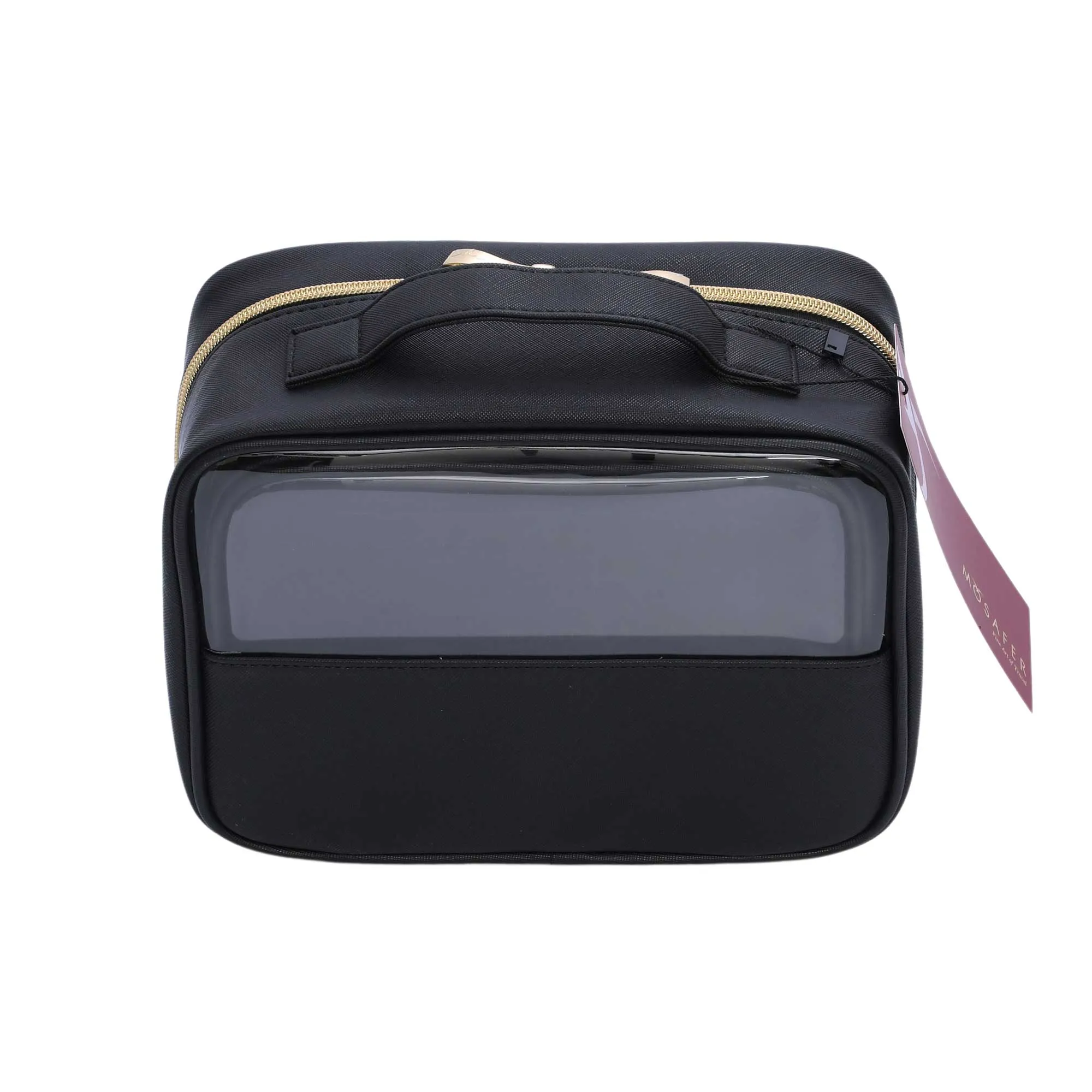 Mosafer Women's Polyester Nude Collection Black  Toiletry, Size : 24X18X11cm