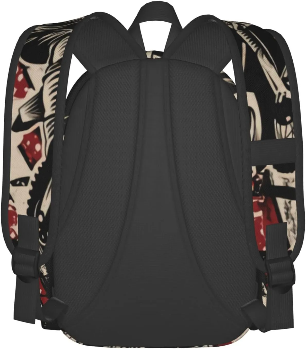 Motocross Dirt Bike American Flag Backpack Double Shoulder Bag 15 Inch Laptop Bagpacks for Hiking Work Camping Travel