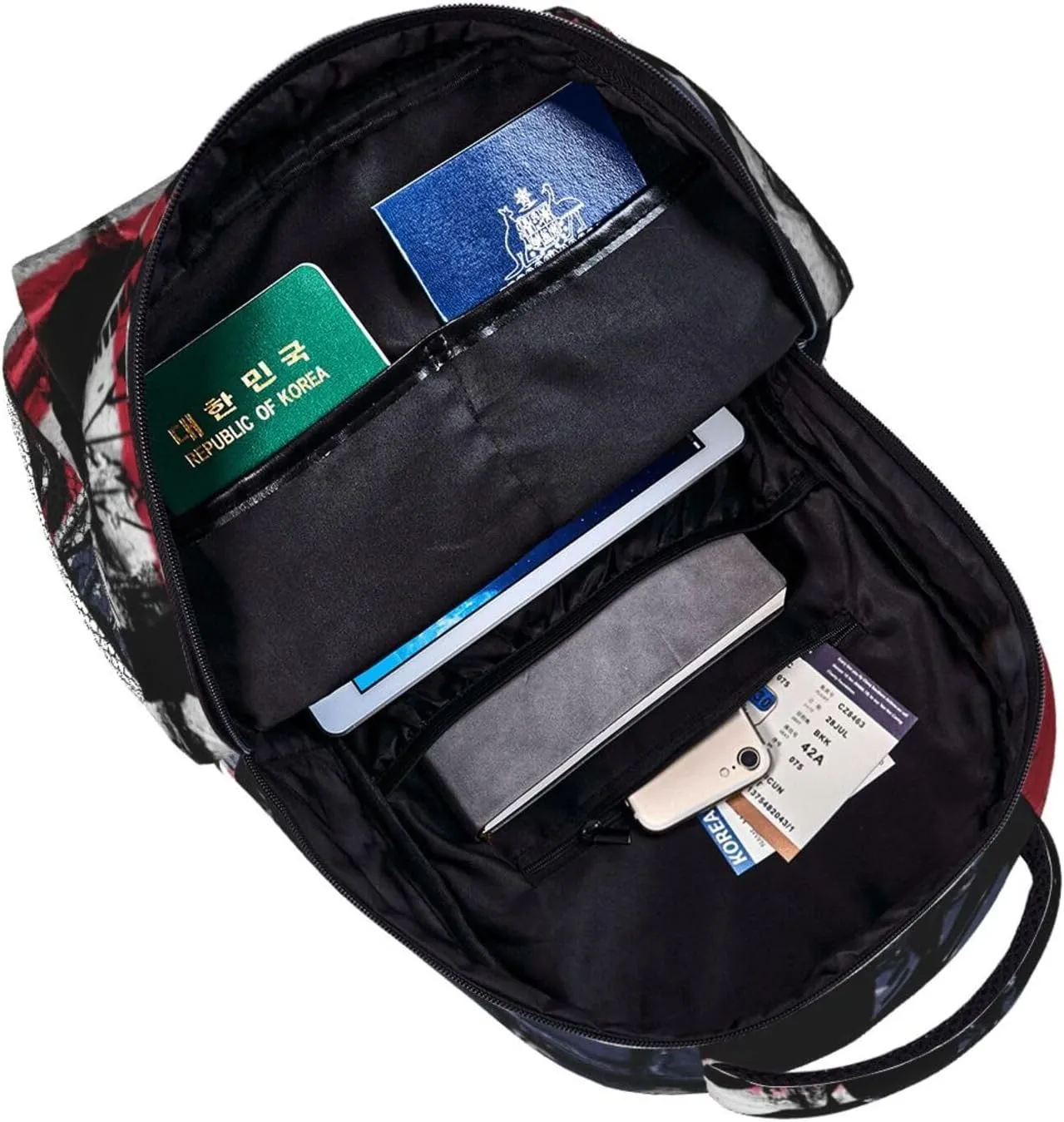 Motocross Dirt Bike American Flag Backpacks 15in Laptop Backpack Multipurpose Double Shoulder Bag For Men Women Gifts