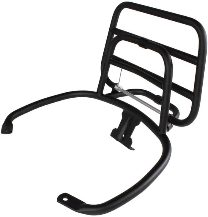 MotoSport Foldable Black Luggage Rack; Vespa GTS Scooter
