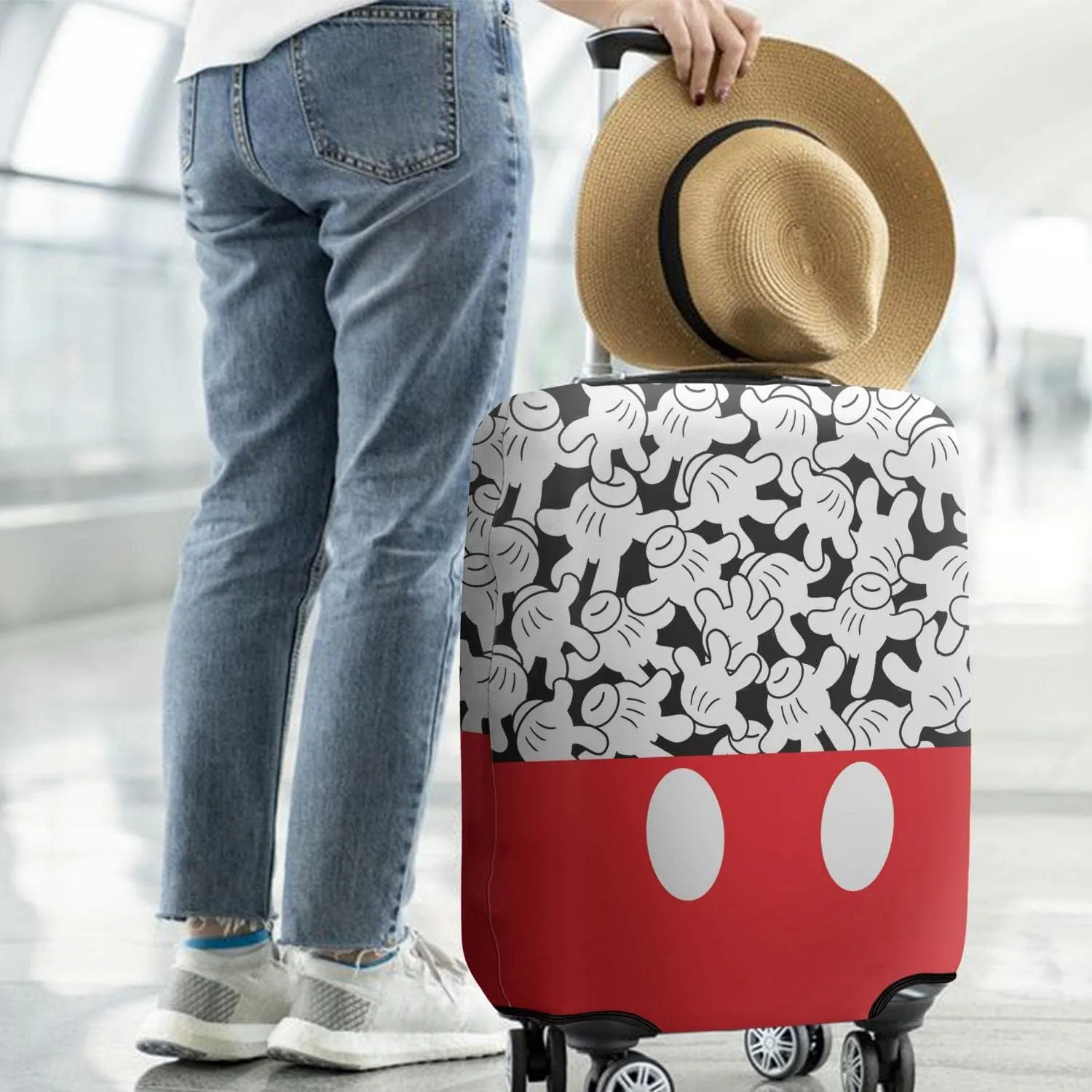 Mouse Hands gesture Luggage Cover Fashion Suitcase Cover Baggage Covers Fit 25-28 Inch Luggage (Go Travel)