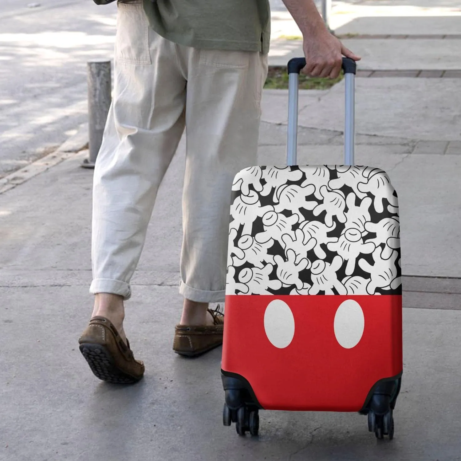 Mouse Hands gesture Luggage Cover Fashion Suitcase Cover Baggage Covers Fit 25-28 Inch Luggage (Go Travel)