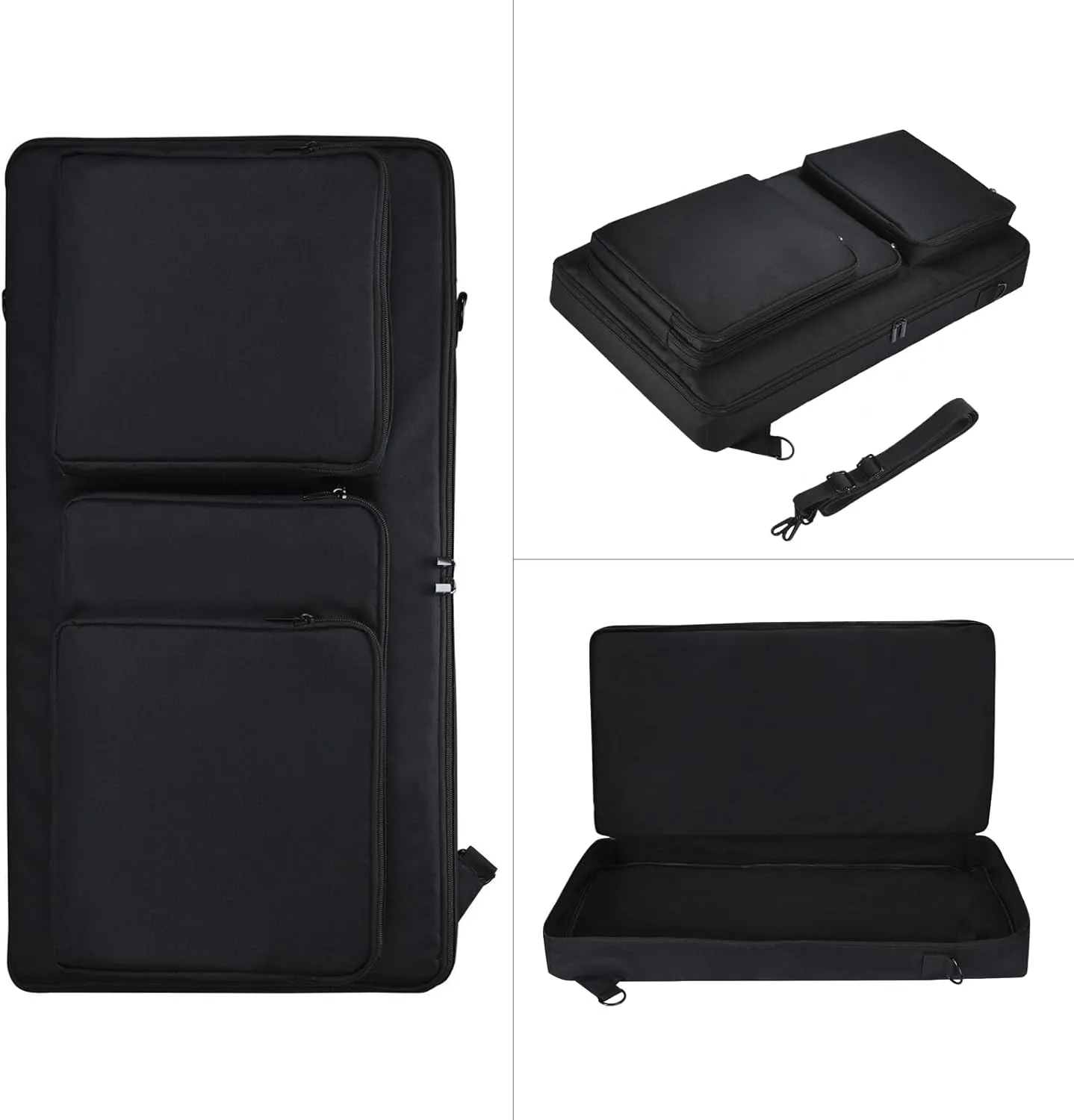 Multi-function storage bag case, suitable for Pioneer DDJ-Flx6/SX/ SX2/ SX3 jukebox, portable adjustable shoulder strap travel essential multi-storage bag (DDJ-FLX 6)