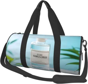 musicc Print Round Large Capacity Travel Luggage Bags,Men's and Women's Hand-Held Travel Clothing Bags