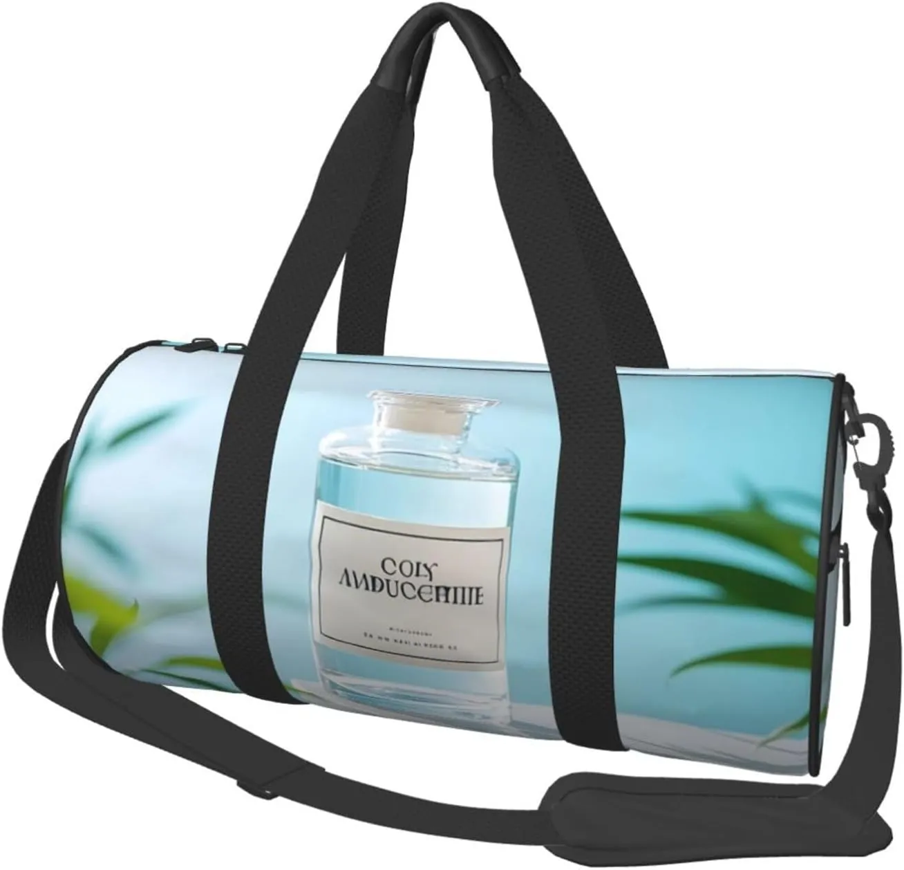 musicc Print Round Large Capacity Travel Luggage Bags,Men's and Women's Hand-Held Travel Clothing Bags