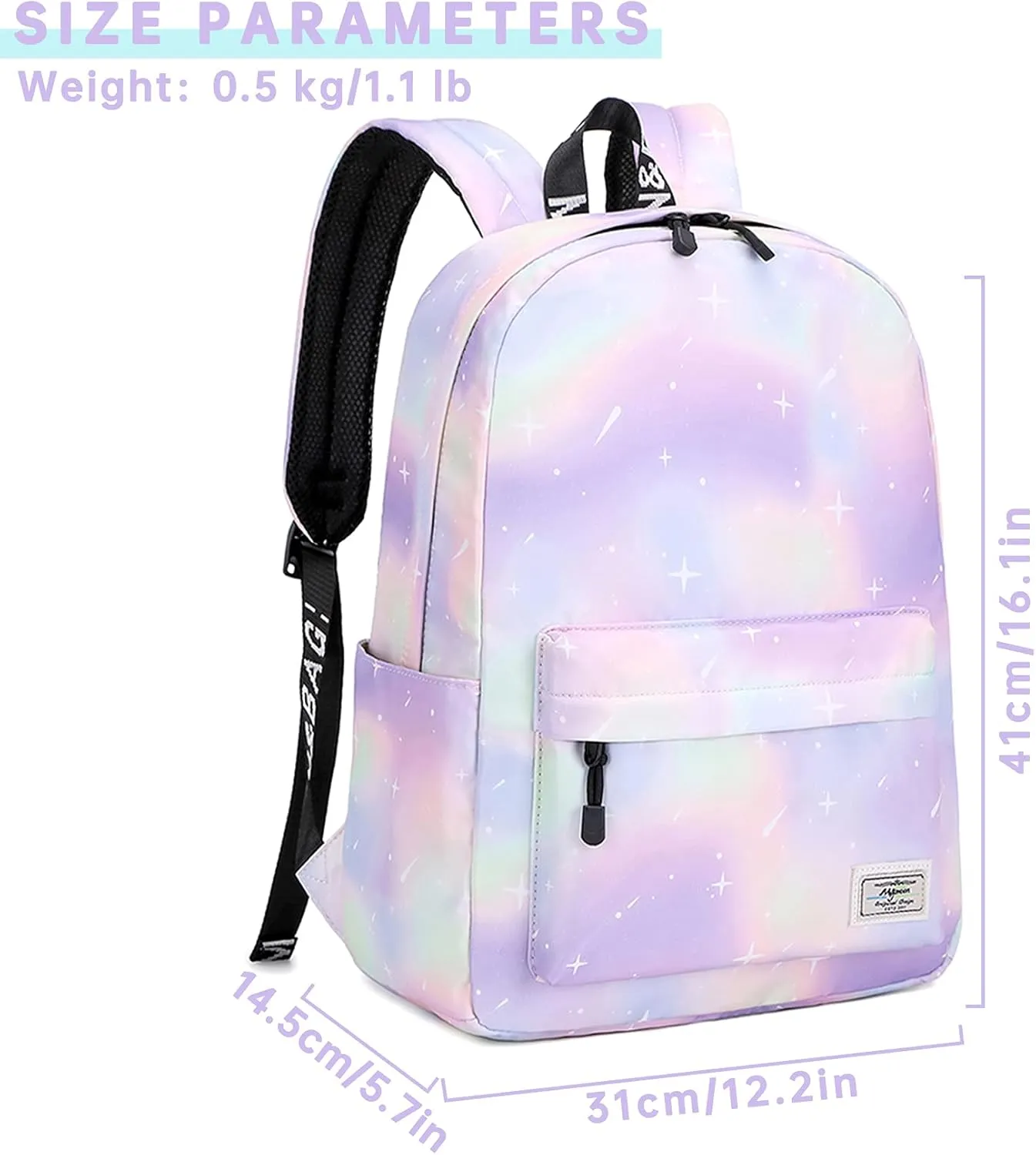 mygreen Kids Backpack, Kawaii Girls Backpack for School Ages 8-12