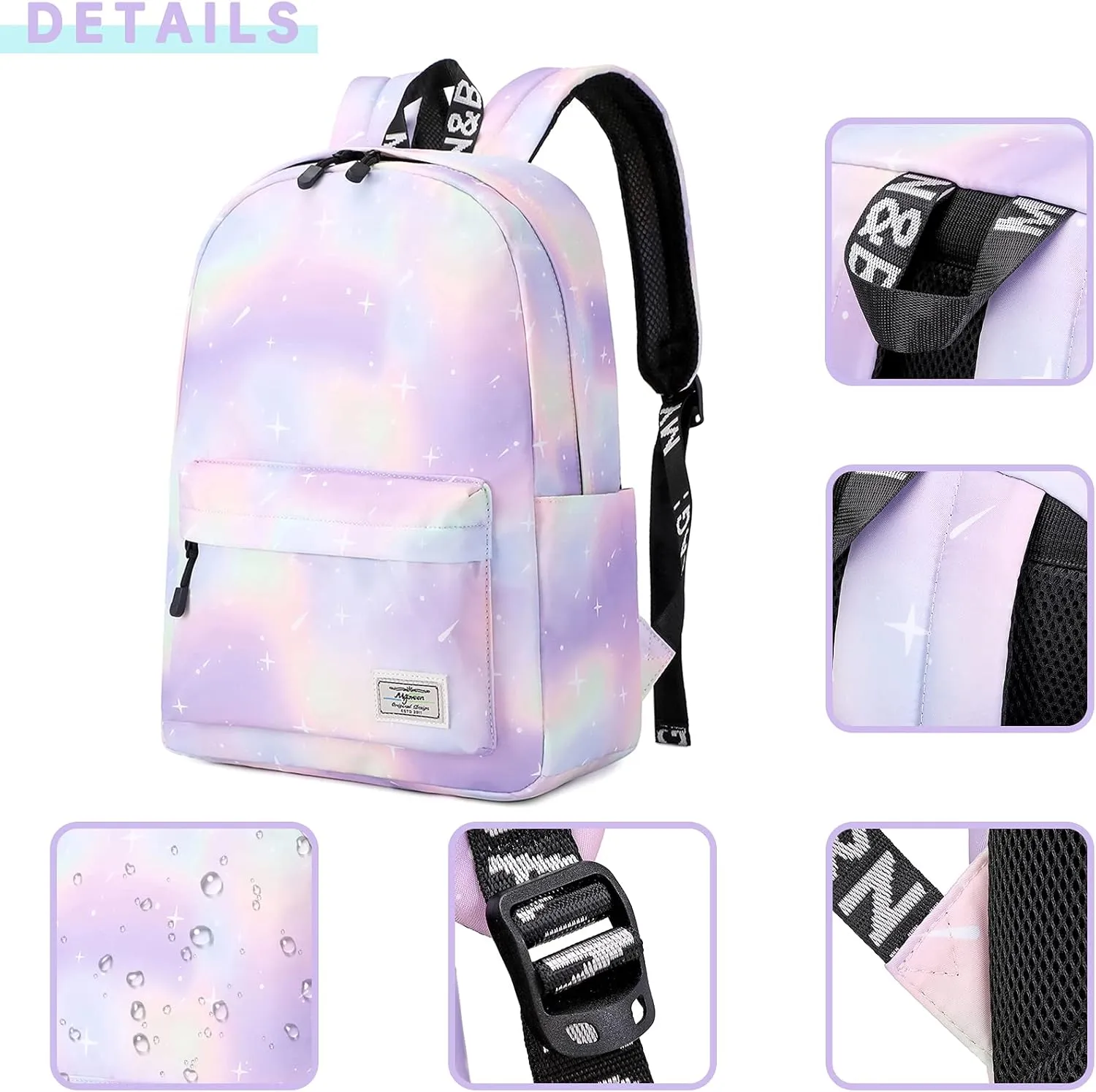 mygreen Kids Backpack, Kawaii Girls Backpack for School Ages 8-12