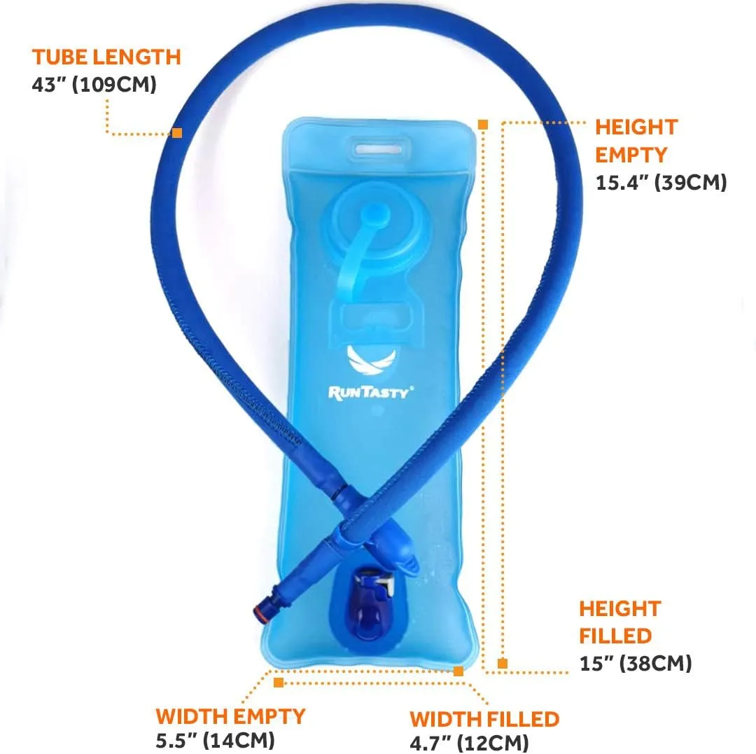 New 1.5L/50 oz. Hydration Bladder Water Storage Bag. Tough TPU Material, Leak-Proof, Side Handle for Convenient Filling, Easy Push-Pull Mouthpiece!