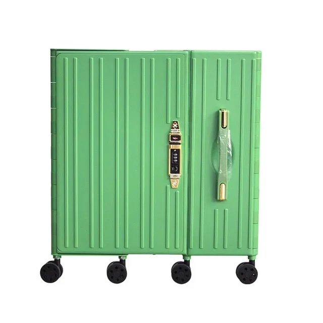 New-style 20'' carry on luggage folding trolley luggage bag travel suitcase on wheels high-tech Innovative rolling luggage case