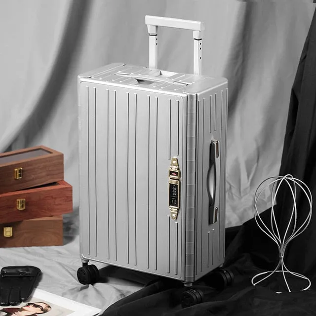 New-style 20'' carry on luggage folding trolley luggage bag travel suitcase on wheels high-tech Innovative rolling luggage case
