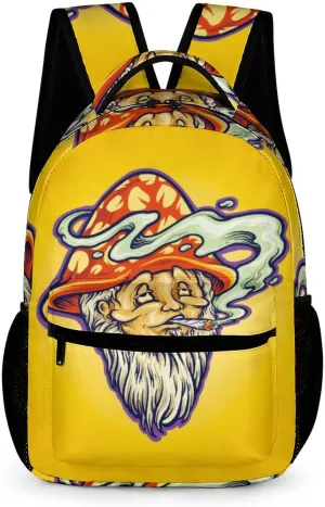 Niapessel Kids Backpack for School, Funny Mushrooms Fungus Pattern Students Bookbags School Bags Girls Boys