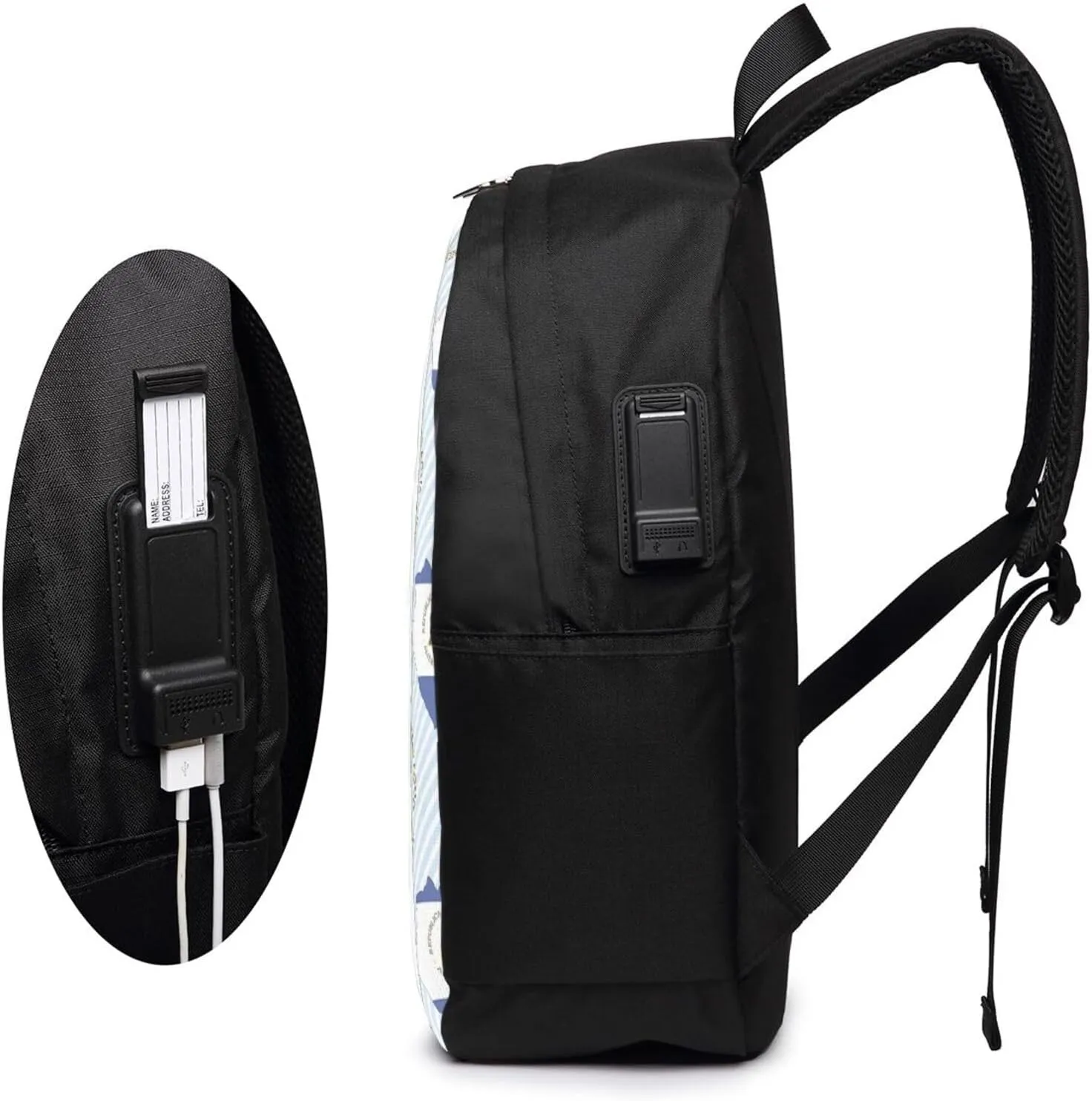 Nicaragua Flag Map St Michael the Archangel Angel Laptop Backpacks Travel Backpack Casual Business Daypack Sport Rucksack Computer Bag Fits up to 17 Inch Notebook with USB Port