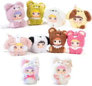 Nommi Plush Blind Box， Plush Figure Toys 1PC (1 of 10 Possible Styles) Nommi Baby Series Keychain & Bag Charm Birthday Gifts 4 in