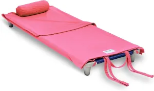 Northwest Rollee Pollee Nap Sac Roll-Up Toddler Blanket with Attached Pillow – Soft Fleece Preschool Nap Mat for Daycare or Travel – Machine Washable – Pink