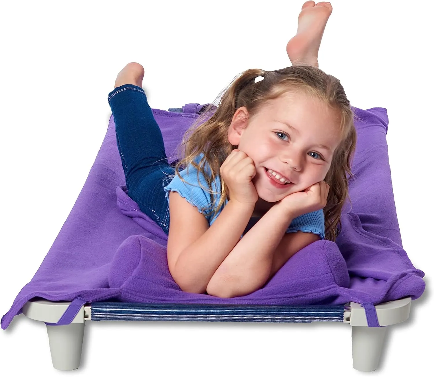 Northwest Rollee Pollee Nap Sac Roll-Up Toddler Blanket with Attached Pillow – Soft Fleece Preschool Nap Mat for Daycare or Travel – Machine Washable – Pink