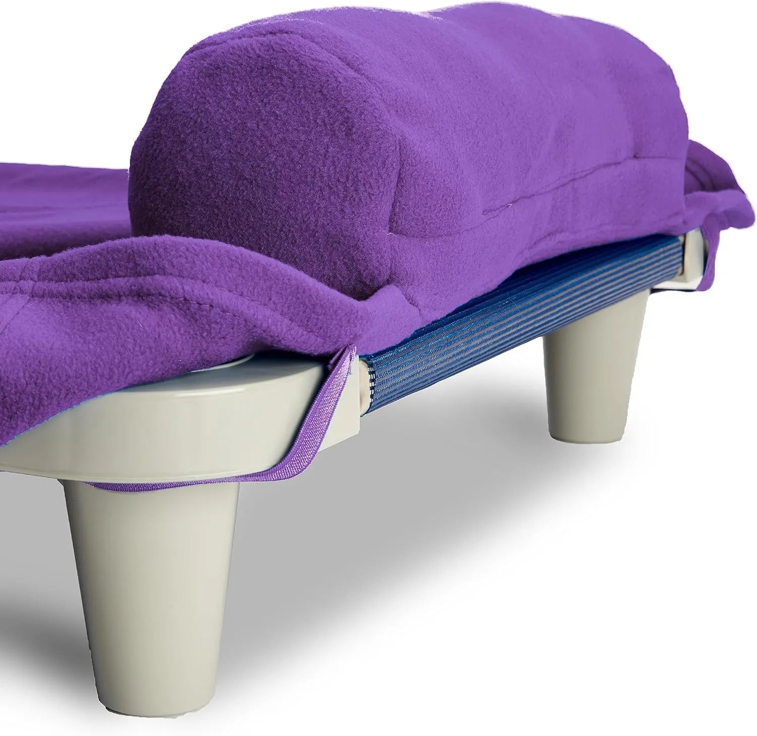 Northwest Rollee Pollee Nap Sac Roll-Up Toddler Blanket with Attached Pillow – Soft Fleece Preschool Nap Mat for Daycare or Travel – Machine Washable – Purple