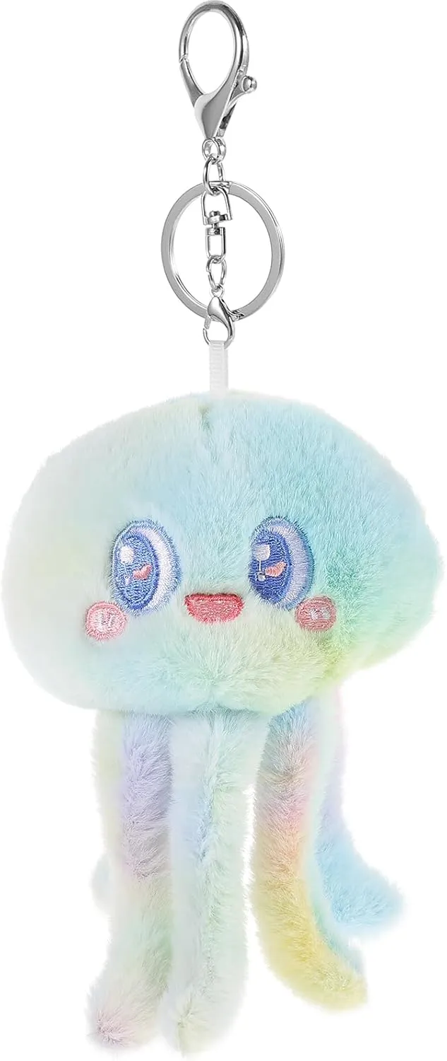 Octopus Plush Keychain Octopus Stuffed Animal Toy Soft Plush Ocean Animal Octopus Charm Keyring for Handbag Purse