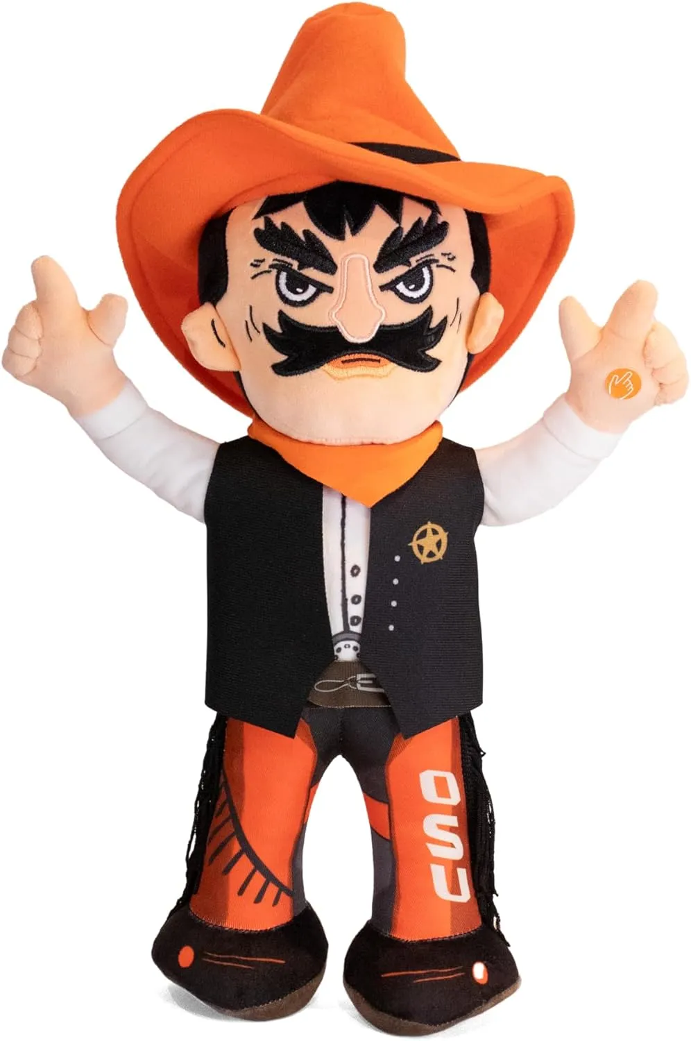 Oklahoma State Cowboys Pistol Pete Plush – Musical Mascot Toy, Soft & Cuddly Collectible Gift for OSU Fans & Kids