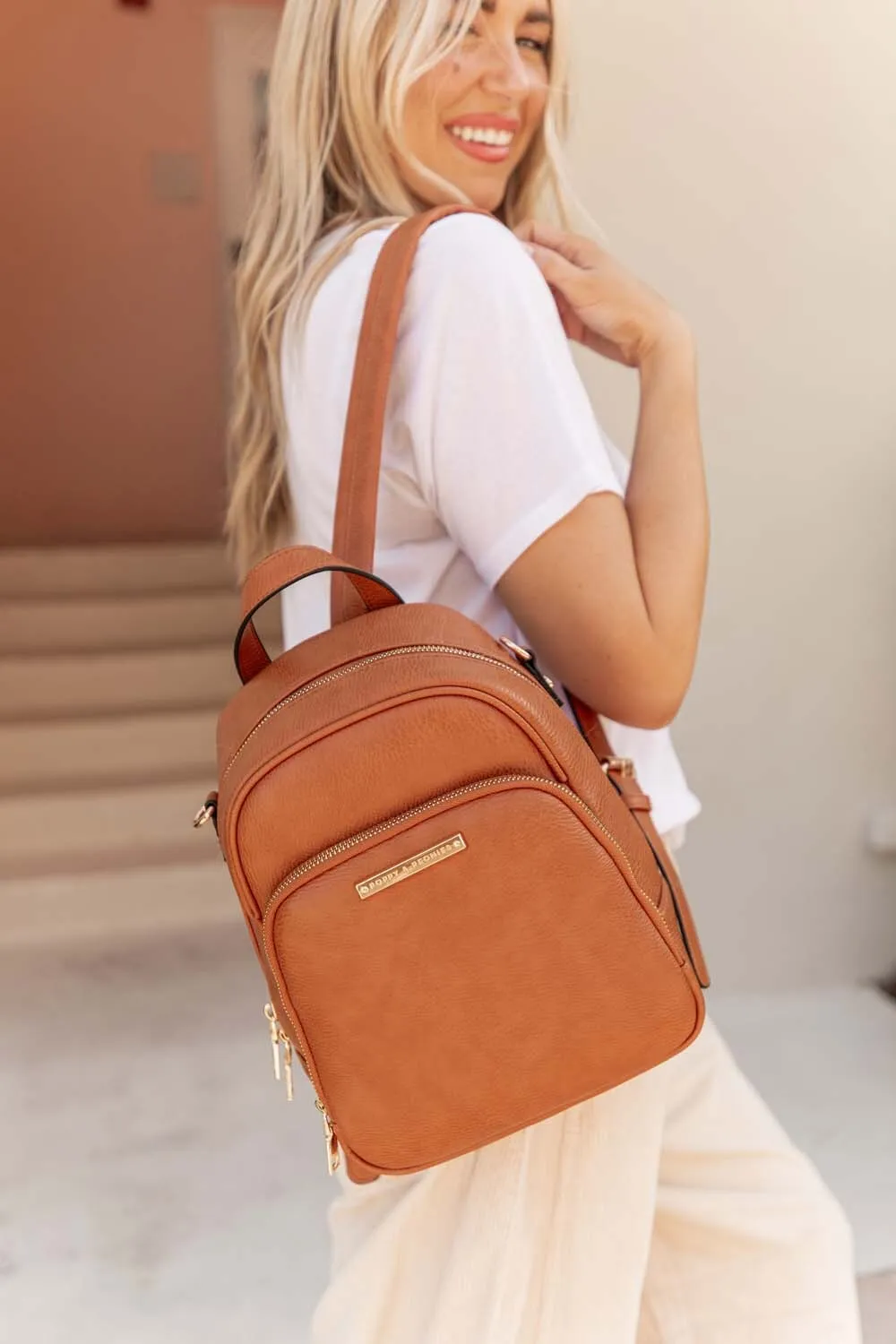 On The Fly Mini Backpack Cognac