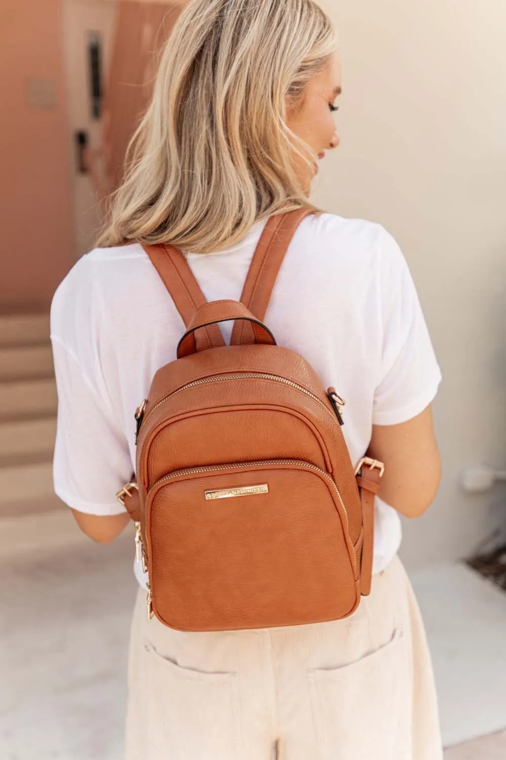 On The Fly Mini Backpack Cognac
