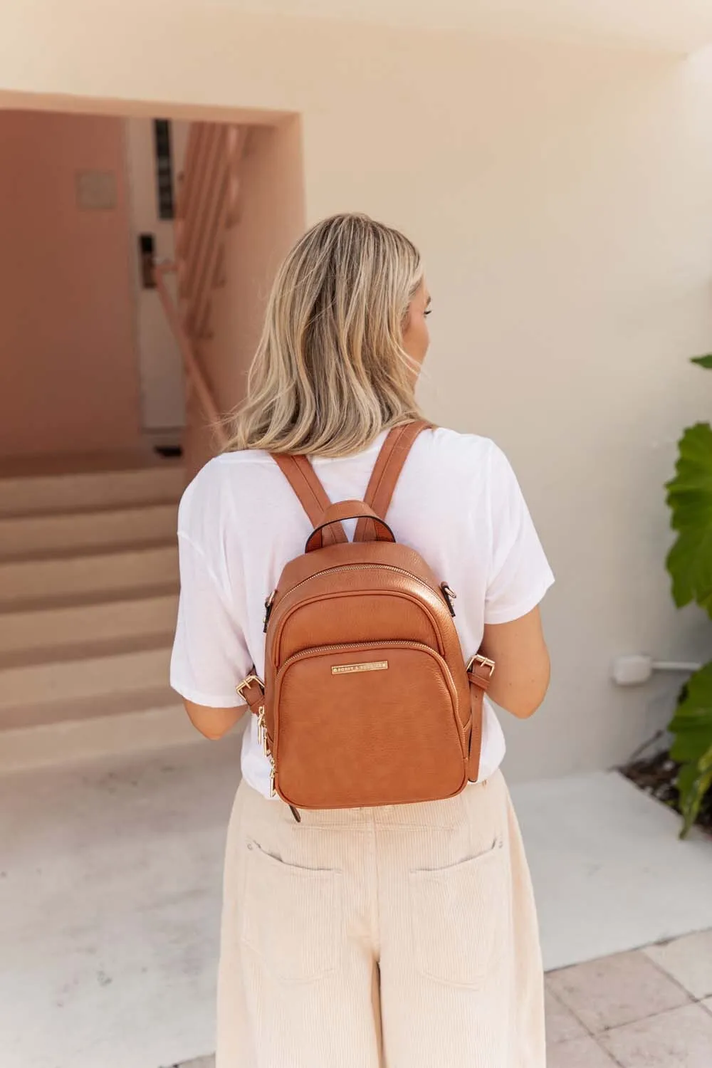 On The Fly Mini Backpack Cognac