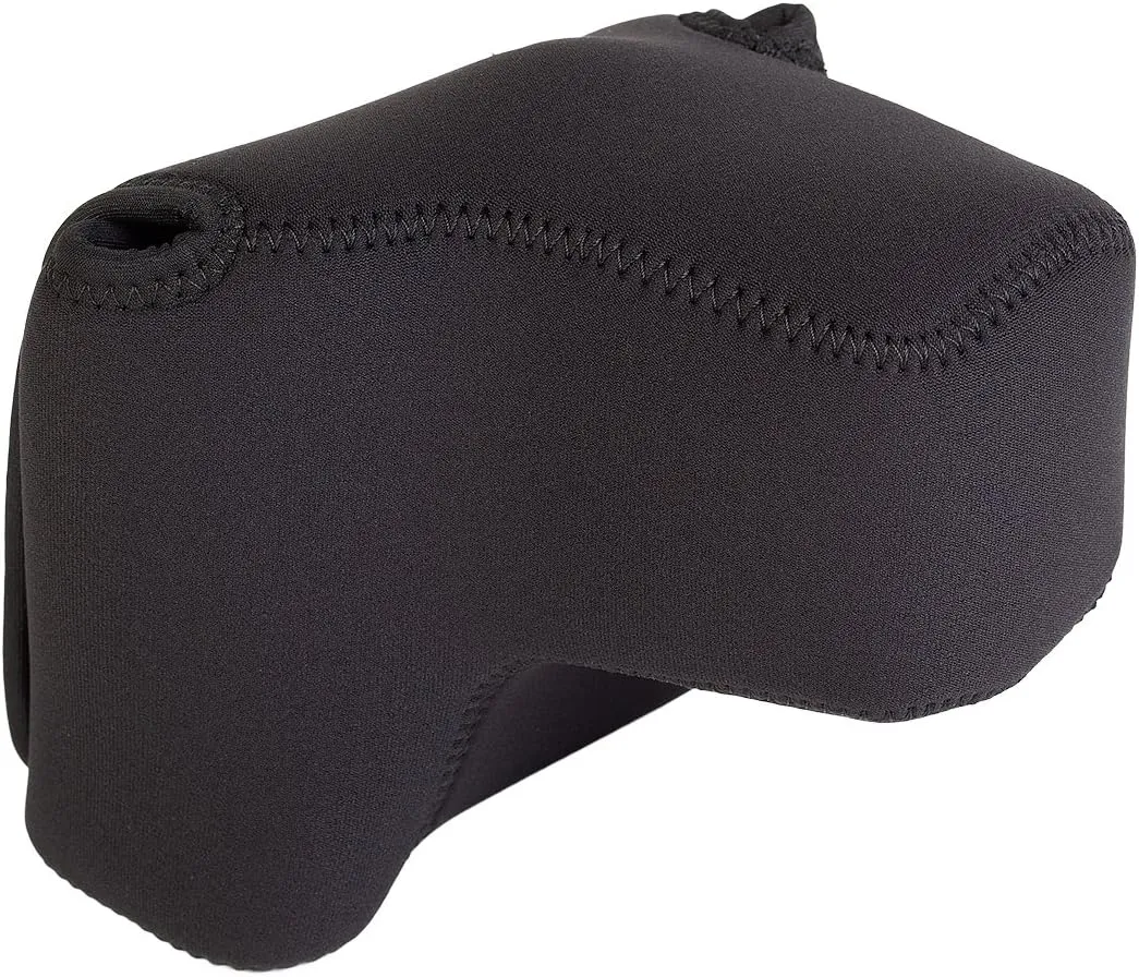 OP/TECH USA Soft Pouch – Compact digital camera case, lightweight accessories pouch, sleek neoprene sleeve for DSLR, perfect for backpacks & travel – durable protection in style | D-SLR| Black