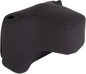 OP/TECH USA Soft Pouch – Compact digital camera case, lightweight accessories pouch, sleek neoprene sleeve for DSLR, perfect for backpacks & travel – durable protection in style | D-SLR| Black