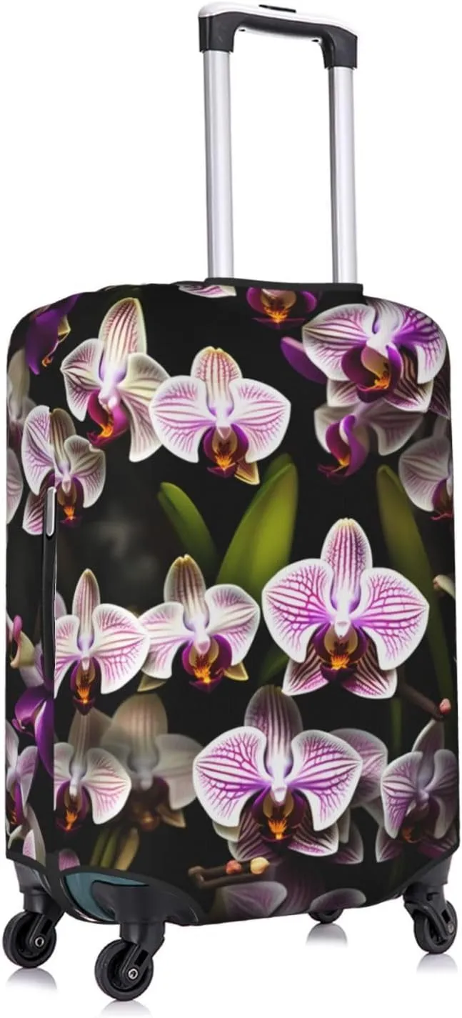 Orchids Travel Luggage Cover Suitcase Protector Fits 18-22 Inch Luggage,Anti Scratch Dirt Covers