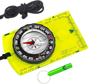 Orienteering Compass Hiking Survival, Versatile Orienteering Compass, Advanced Navigation for Hiking, Backpacking, and Survival – Ideal for Kids and Scouts, Best Map Reading and Camping Gift(Green)