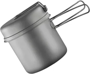 Outdoor Camping Cookware with Folding Handle Portable Camping Cook Pots Frypan NonStick Metal Camping Cookware