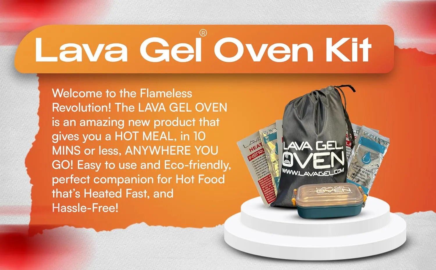 Oven Kit - Portable, Flameless Food Warmer for Camping, Hiking, Emergency Preparedness & Outdoor Cooking | Includes 3 Heat Pads & Convenient Travel Carry Bag