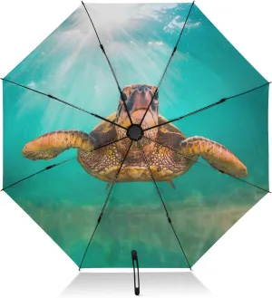 Oyihfvs Automatic Umbrella, Folding Umbrella Reinforced Anti-UV Sun rain Auto Open/Close