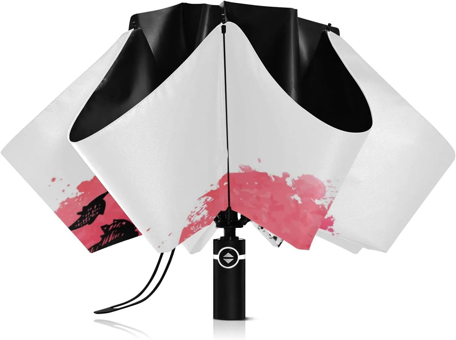 Oyihfvs Automatic Umbrella, Folding Umbrella Reinforced Anti-UV Sun rain Auto Open/Close