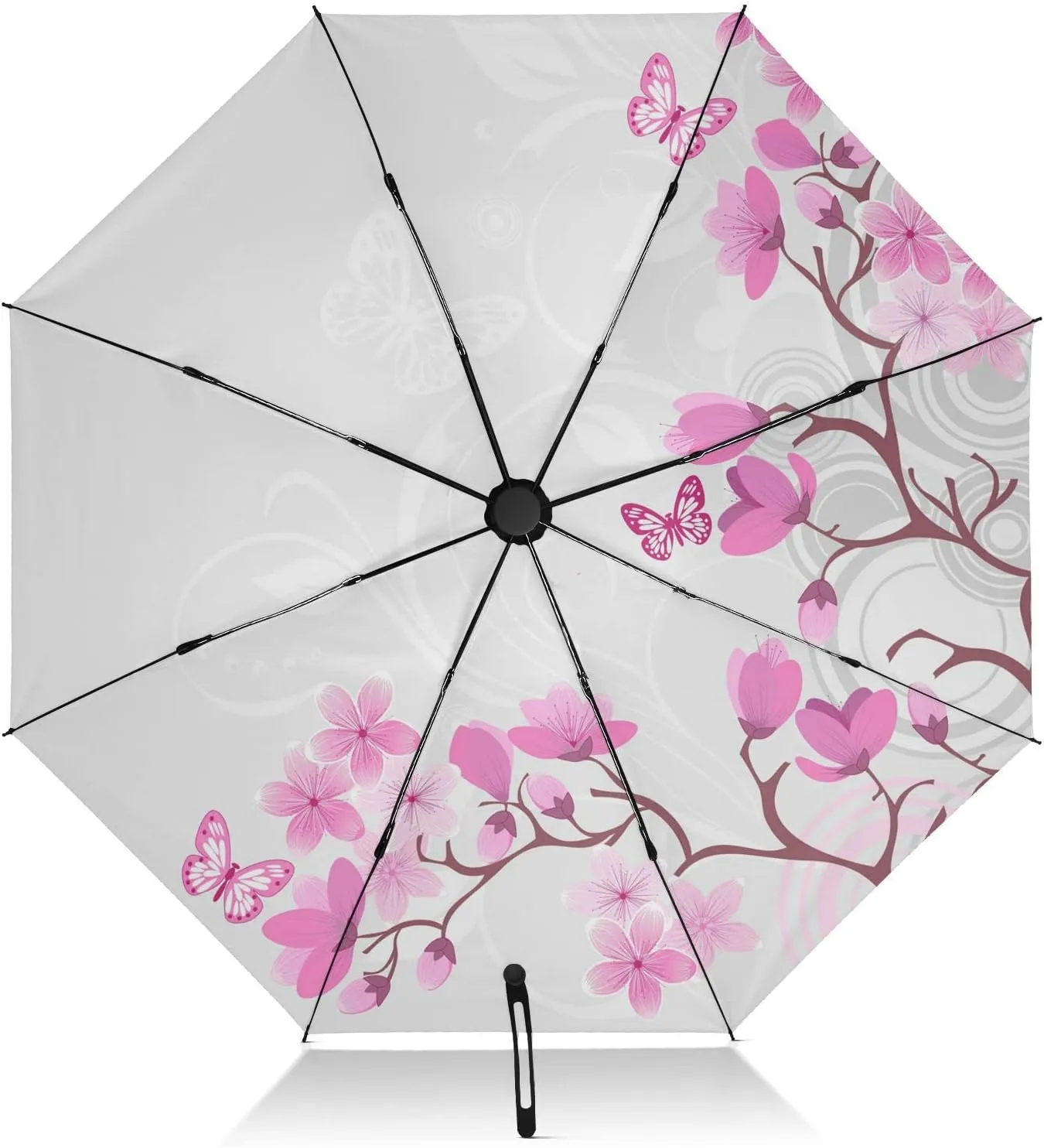 Oyihfvs Automatic Umbrella, Folding Umbrella Reinforced Anti-UV Sun rain Auto Open/Close