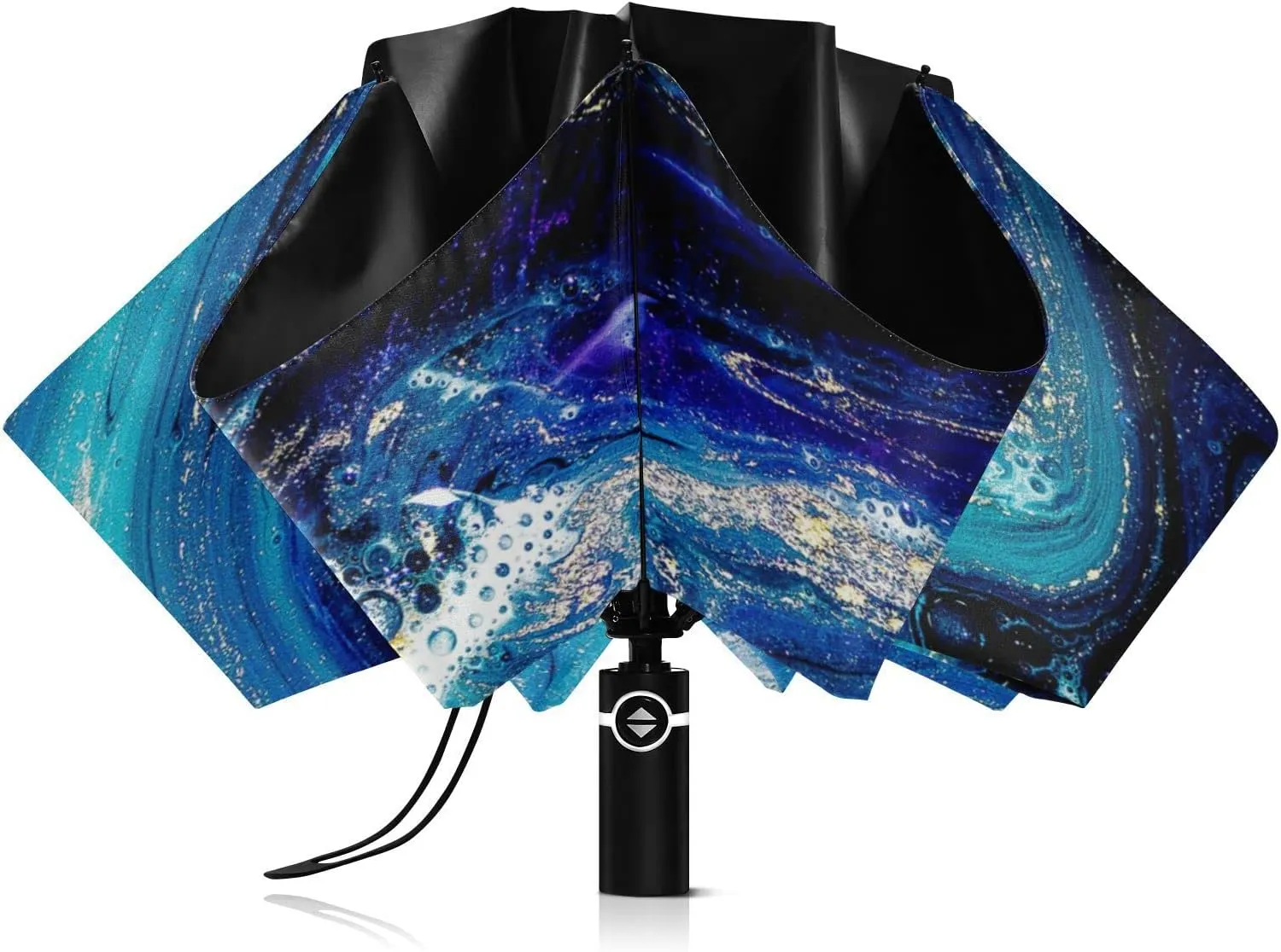 Oyihfvs Automatic Umbrella, Folding Umbrella Reinforced Anti-UV Sun rain Auto Open/Close